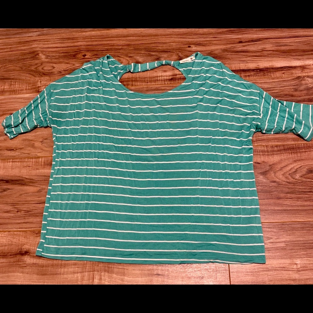 Striped open back top